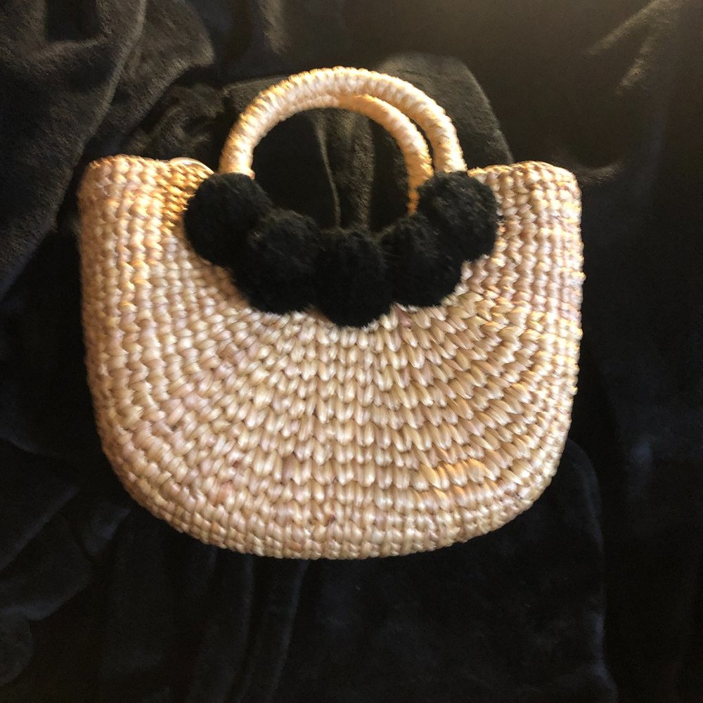 Sea & Grass straw wicker basket purse bag with handles
